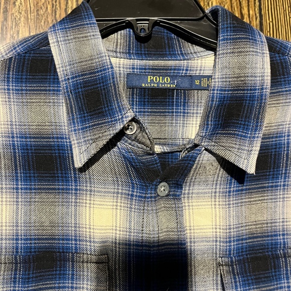 Ralph Lauren Plaid Long Sleeve Shirt Dress - Picture 3 of 4